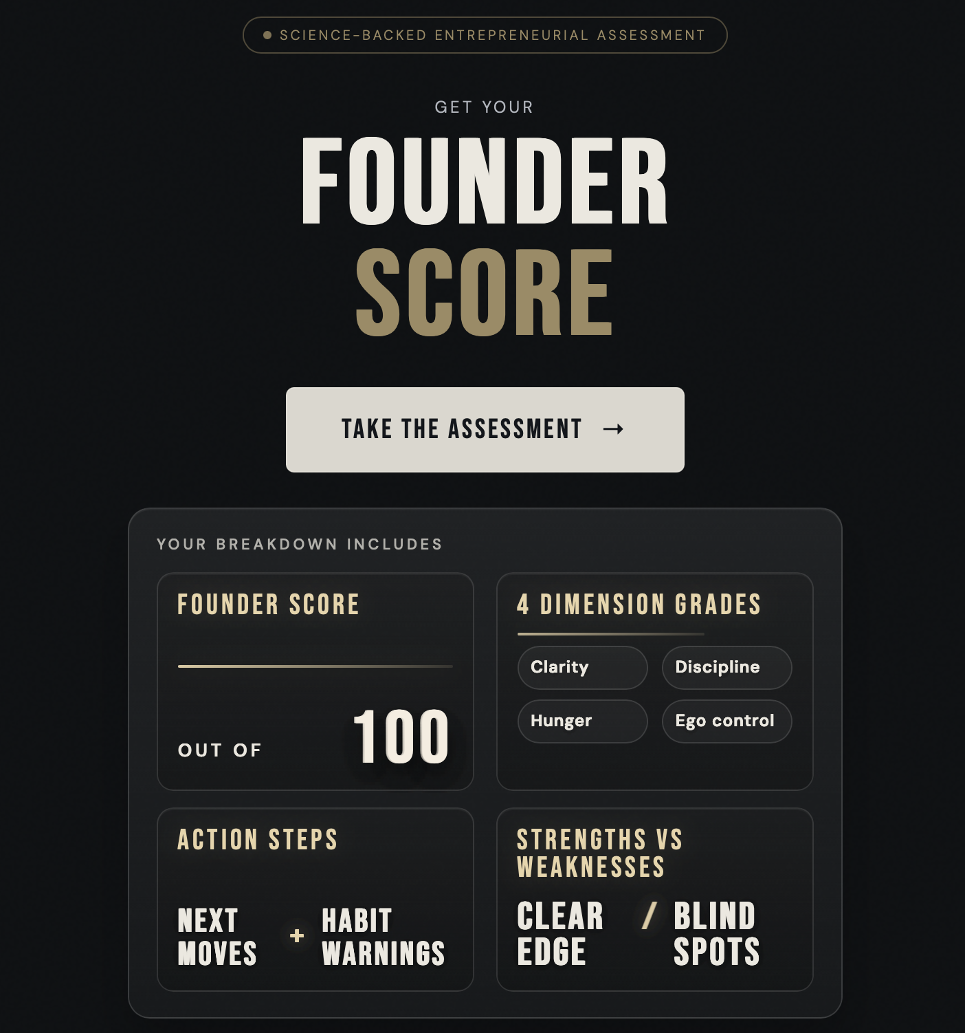 Founder Score preview